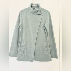 ATHLETA LIGHT GREY SPORT PEACOAT SZ MEDIUM